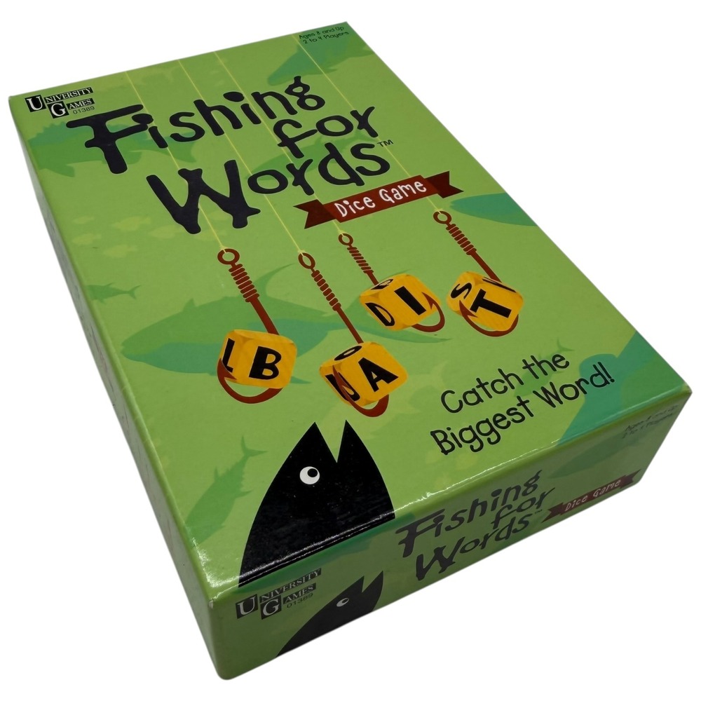 University Games Fishing‎ for Words Dice Game 01389 Complete Set Ages 8+
